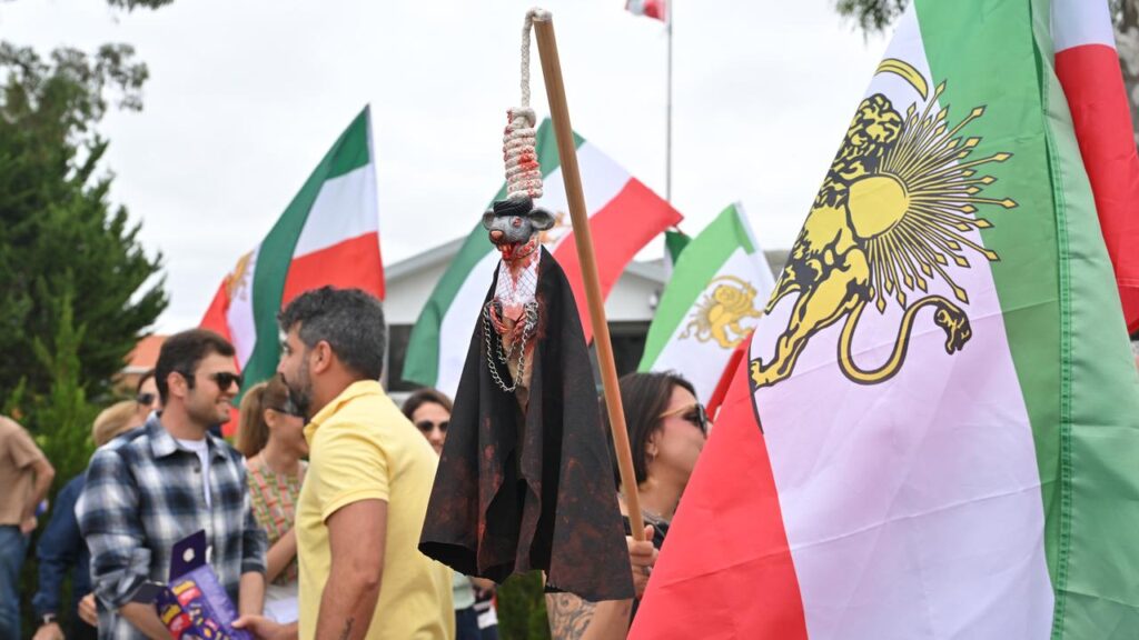 Iranian Australians took to the streets after Iran’s supreme leader was killed in air strikes.
