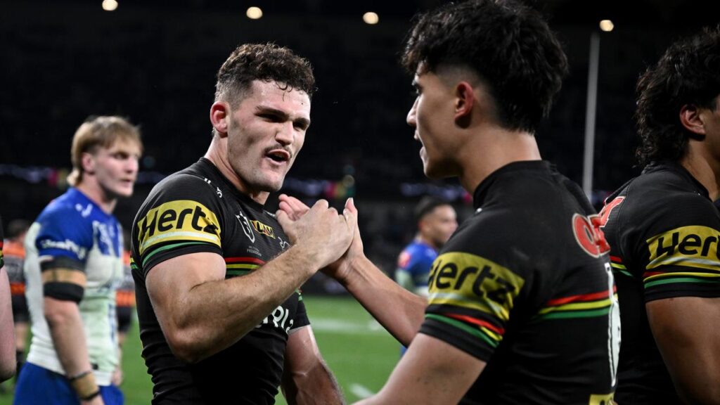 Blaize Talagi (r) has received massive praise from his superstar halves partner Nathan Cleary (l).
