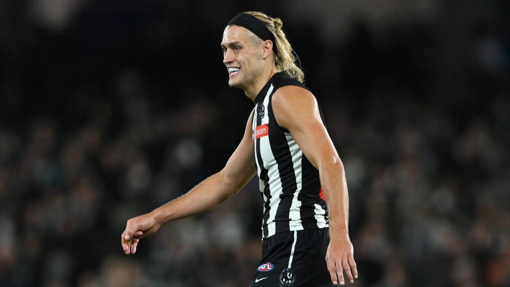 Darcy Moore suffered a hamstring injury in his AFL return last week.
