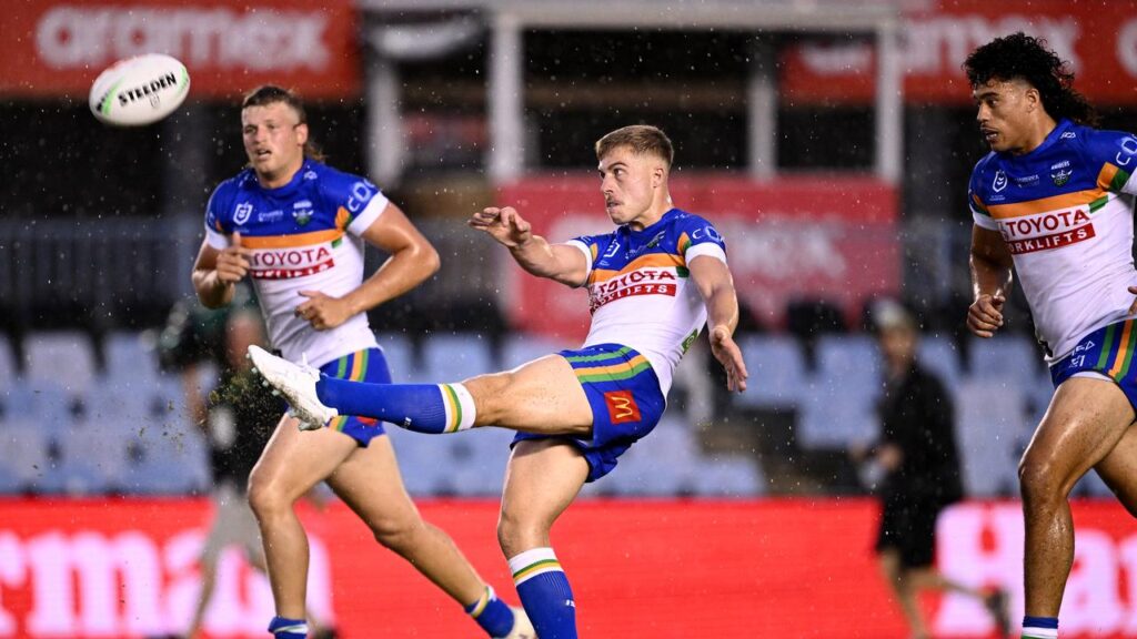 Ethan Sanders (c) will steer Canberra when they meet Manly in their season opener on Saturday.
