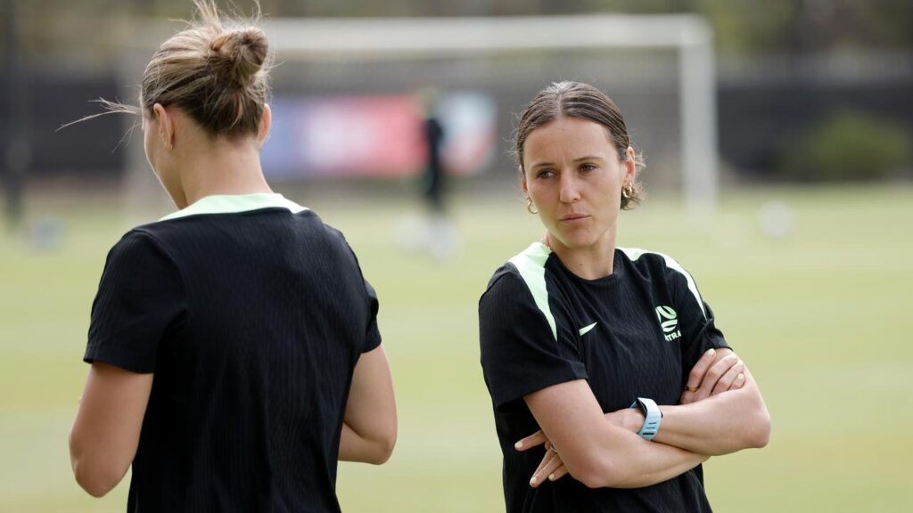 Hayley Raso (r) is one of two stars ruled out of the Matildas’ quarter-final against North Korea.
