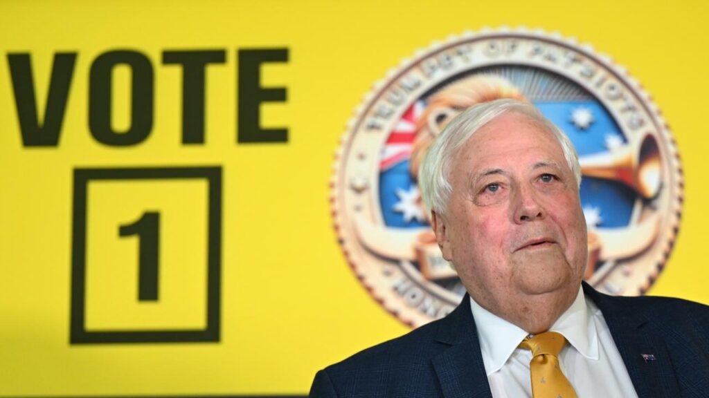 Clive Palmer says his United Australia Party will run candidates in every seat across the nation.

