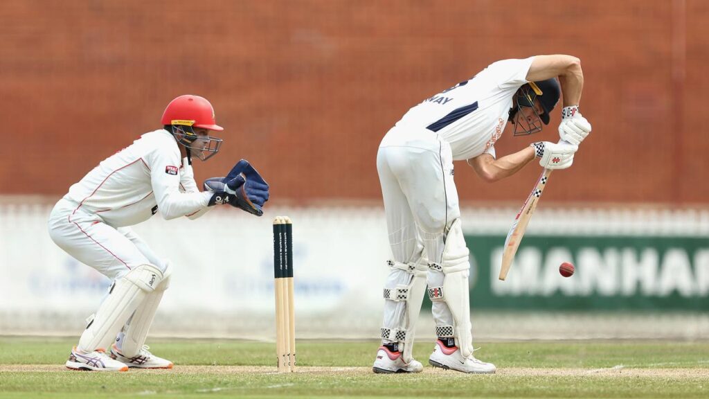 Campbell Kellaway was a tough obstacle for South Australia as Victoria neared first innings points.
