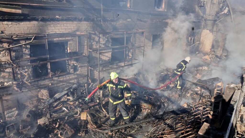 Russia has struck multiple regions of Ukraine with missiles and drones, killing six people.
