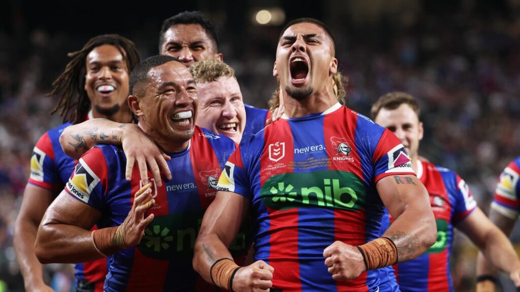 Newcastle have got the NRL season underway in Las Vegas with a 10-point win over the Cowboys.
