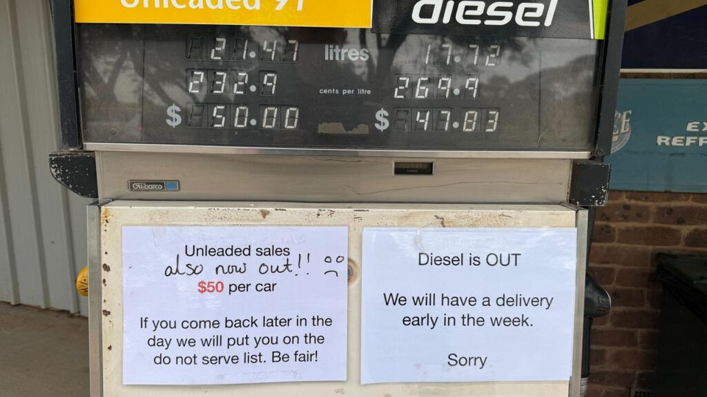 One regional service station owner was forced to ration fuel as supplies dwindle and prices spike.
