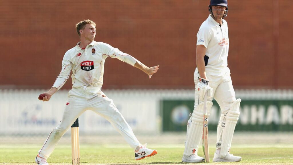 Nathan McSweeney took 3-18 to help South Australia restrict Victoria to 308.
