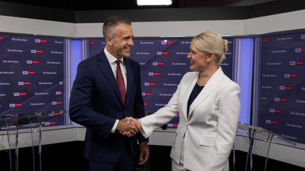 Peter Malinauskas and Ashton Hurn have faced off in a final SA election debate.
