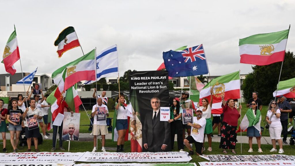 Iranian Australian’s outside the AFC Women’s Asian Cup Group A match between Iran and Australia.
