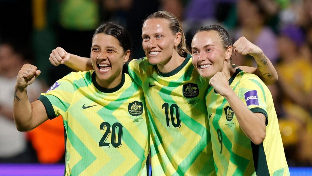 Sam Kerr, Emily van Egmond and Caitlin Foord are chasing elusive silverware for the Matildas.
