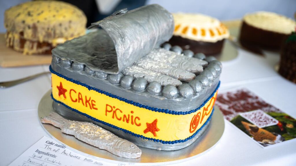 A baked creation resembling a tin of anchovies has taken the cake at Australia’s first Cake Picnic.

