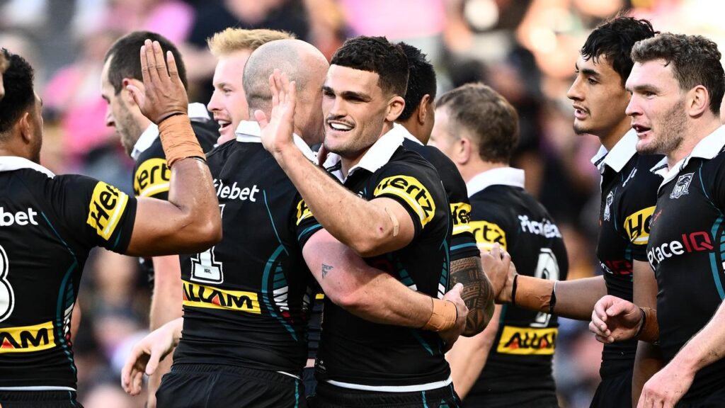 PANTHER POWER: Penrith have thrashed Parramatta to be the NRL’s only unbeaten team this season.
