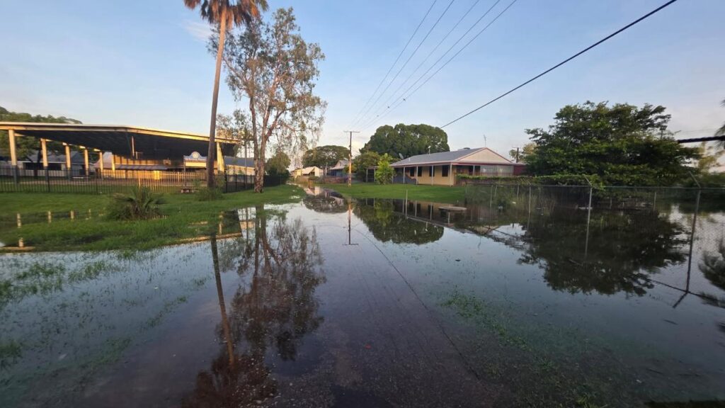 The town of Daly River in the Northern Territory has been evacuated again as floodwaters rise.
