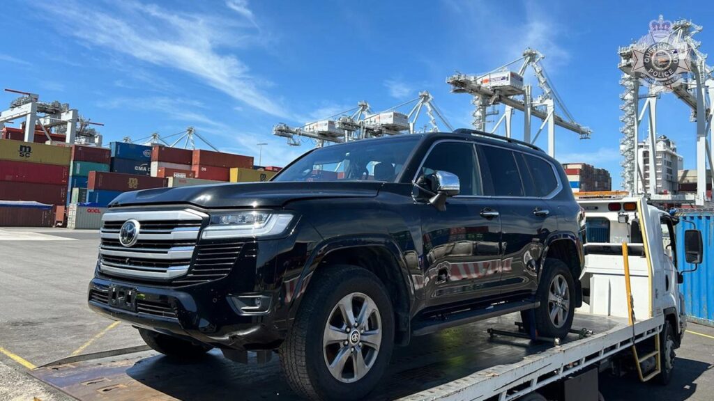 A crime syndicate is accused of stealing high-end Toyotas before transporting them to the UAE.
