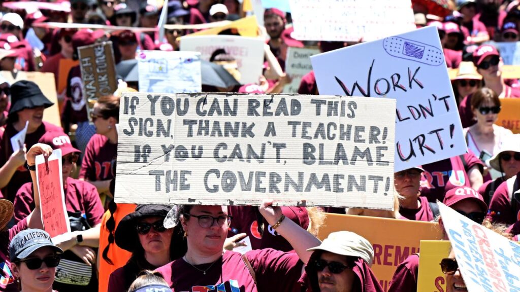 Teachers and other education staff will go on strike in Victoria and Tasmania over pay deals.
