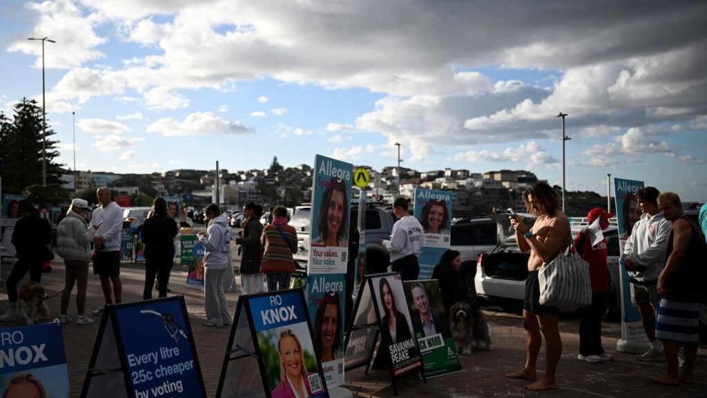 A political party has suggested signage bans before 6am on election day due to safety concerns.

