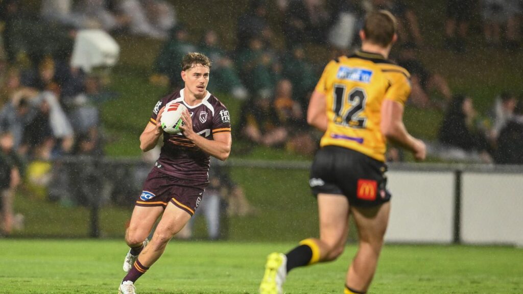 Tom Duffy (left) will make his club debut for Brisbane against his former team, North Queensland.
