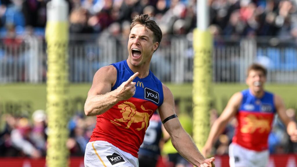 Lincoln McCarthy kicked an outstanding last-quarter goal as the Lions beat a plucky North Melbourne.

