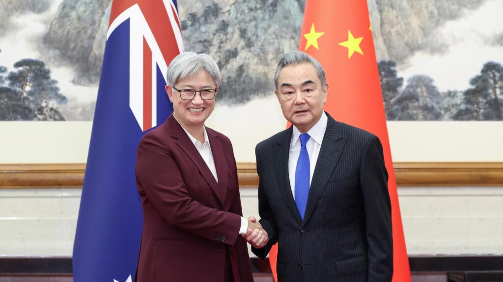 Australian Foreign Minister Penny Wong has met Chinese Foreign Minister Wang Yi in Beijing.
