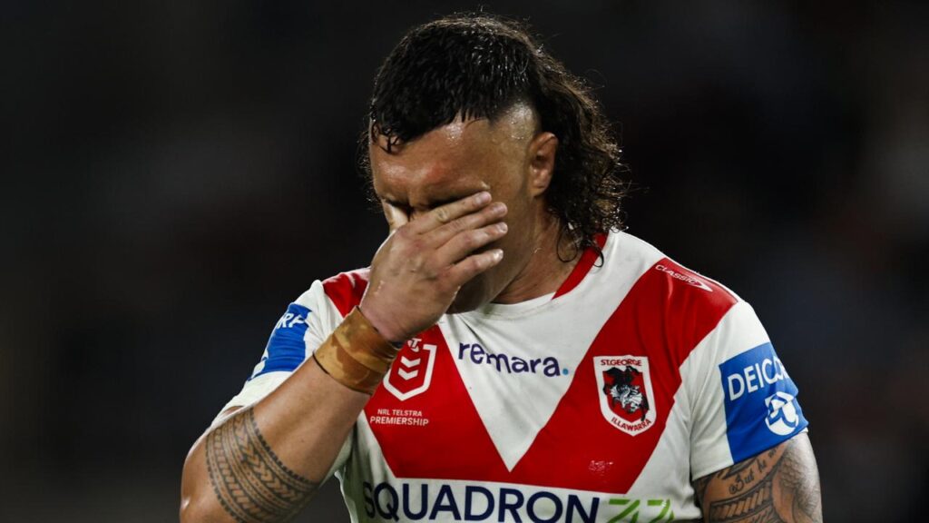 Jaydn Su’A has received a three-game suspension and looms as a big loss for the Dragons.
