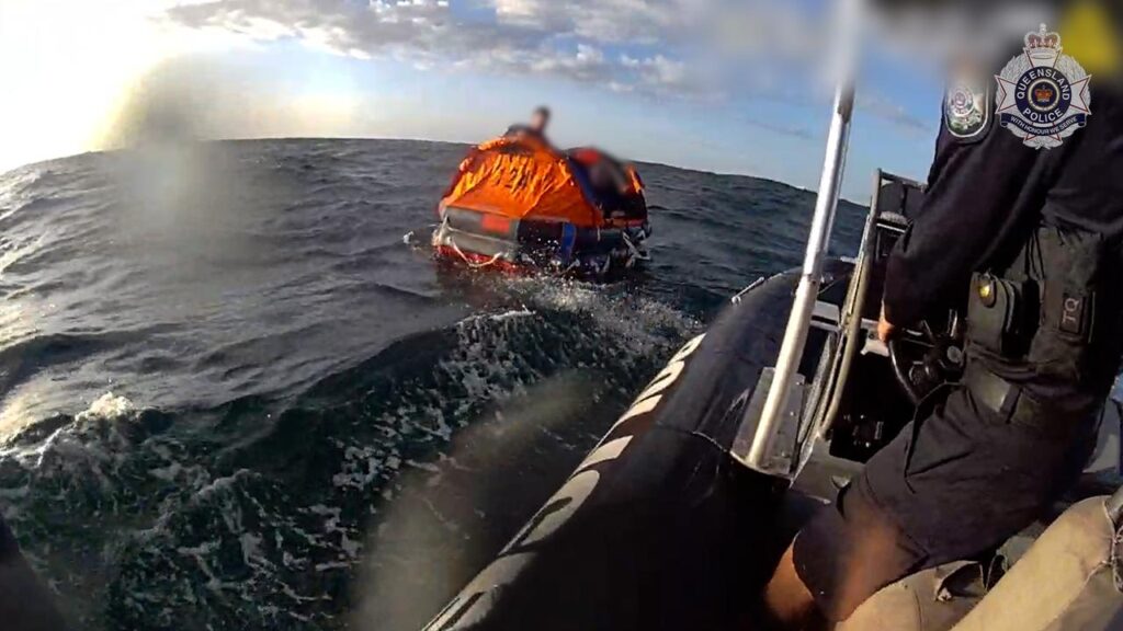 Two divers have been rescued off the Queensland coast after drifting far from their dive site.
