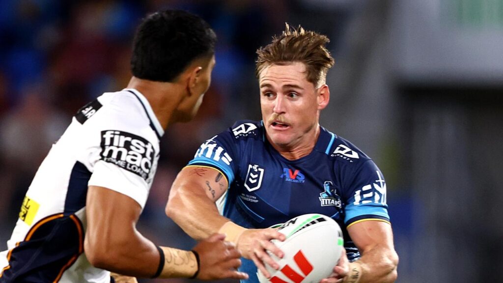 AJ Brimson (right) has been more dangerous for Gold Coast since moving to centre.
