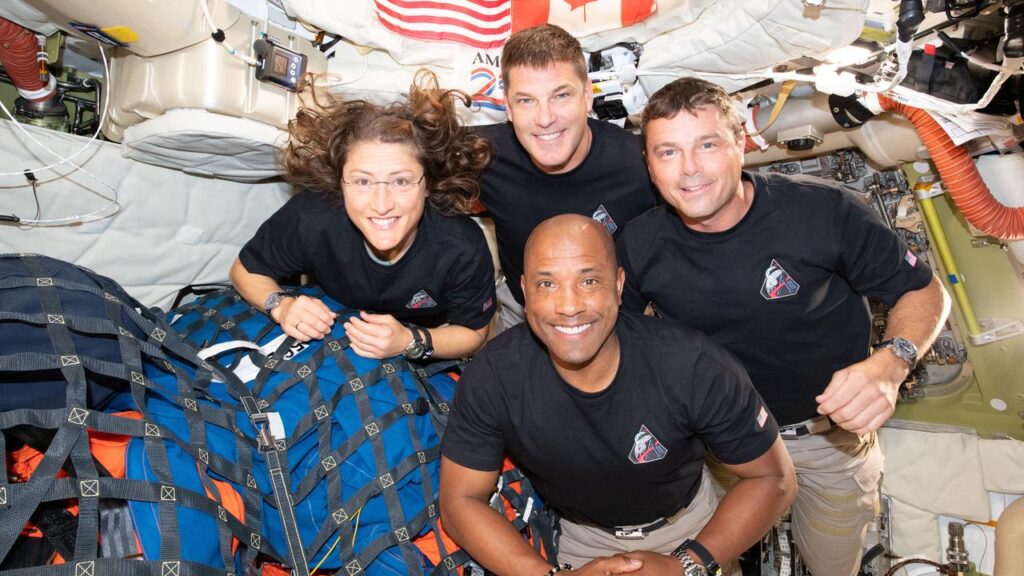 The Artemis II crew are set to hold a press conference from space.
