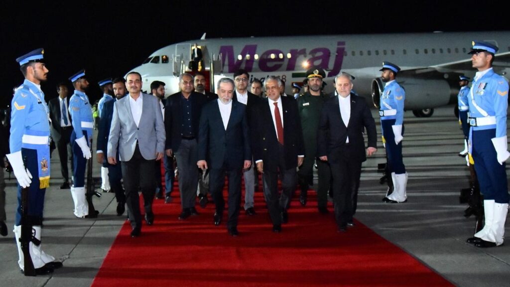 Iran Foreign Minister Abbas Araqchi is meeting with Pakistan Deputy Prime Minister Ishaq Dar.
