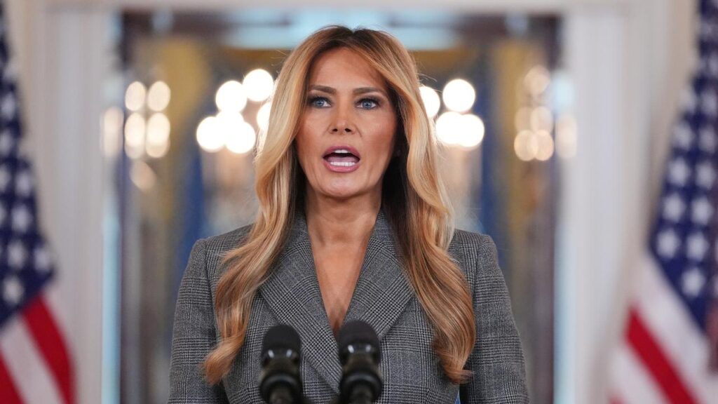 Melania Trump has told reporters at the White House she was not a victim of Jeffrey Epstein.
