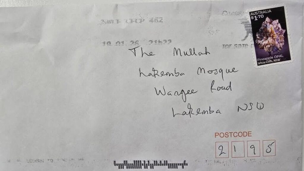 Raymond John Brookes mailed a four-page diatribe to Australia’s largest mosque in Lakemba.
