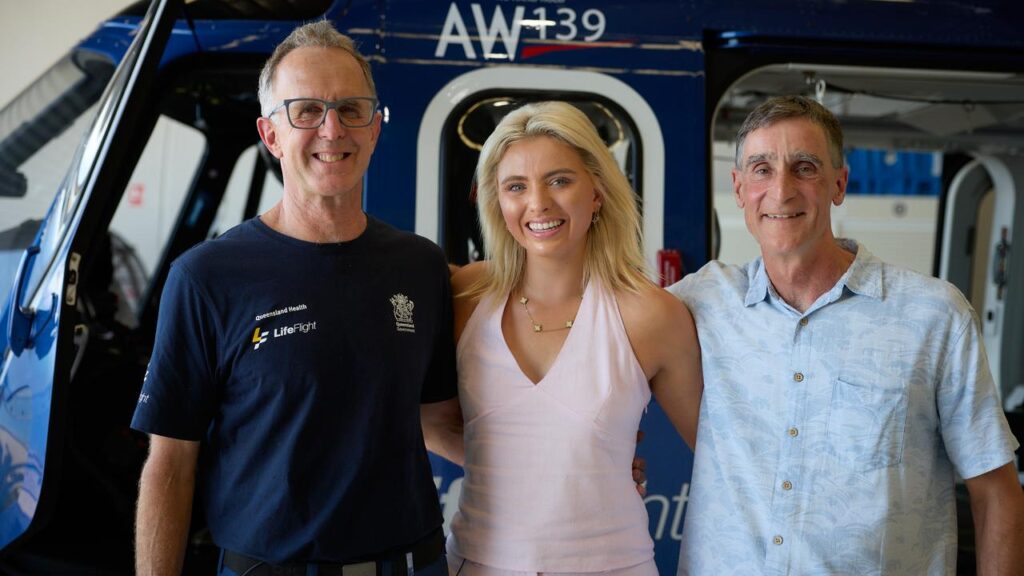 Alexa Leary has finally reunited with her rescuers, doctors Andrew Hughes and Andrew Paszkowski.
