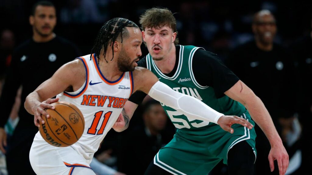 Jalen Brunson had 25 points and 10 assists in the Knicks’ important win over the Celtics.
