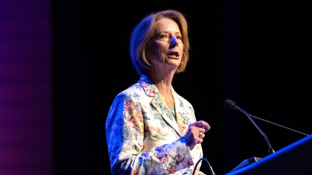 The attack on women’s rights is overt and “being attempted in bounding leaps”, Julia Gillard says.
