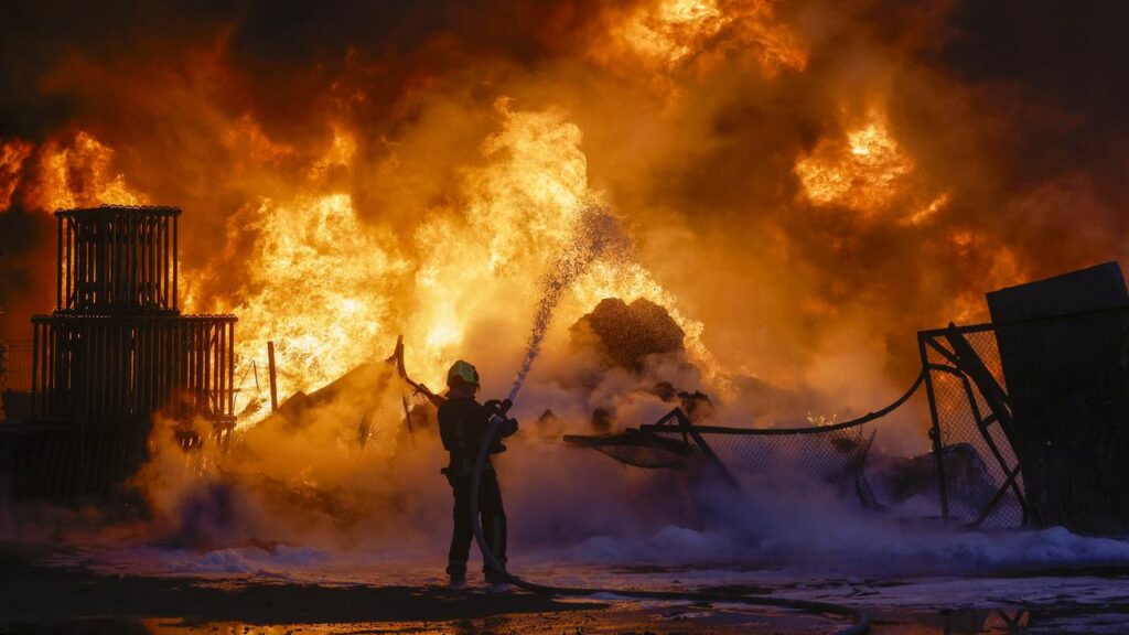 Three people, including a child, have been killed overnight in Russian attacks on Kyiv.
