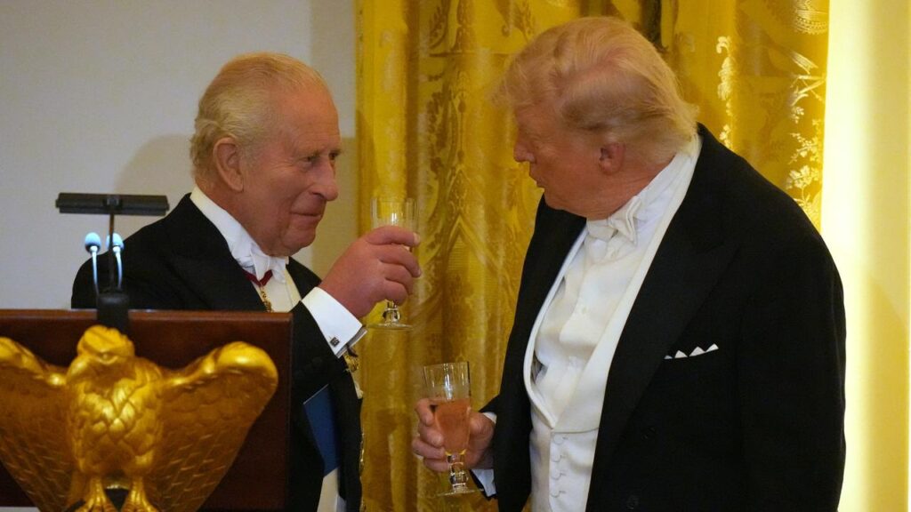 King Charles and President Donald Trump toasted the alliance between the United States and Britain.
