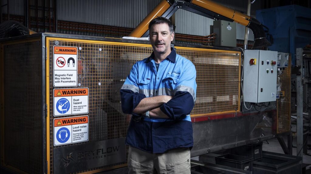 Chief executive Brett Boynton hopes DryFlow Magnetics can help unlock a green iron export industry.
