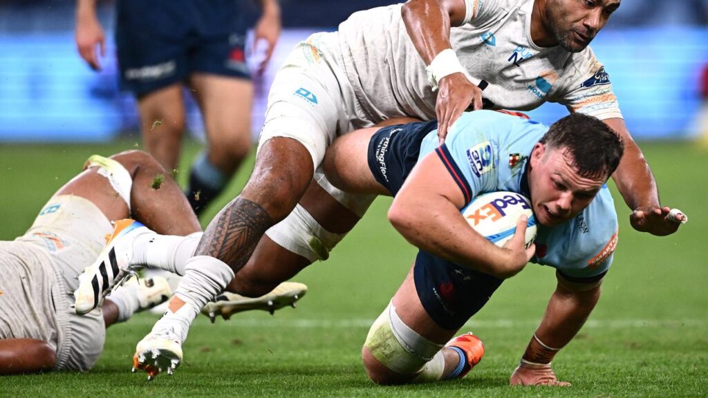 Suspension means the Waratahs’ Daniel Botha (front) will miss the clash with the Western Force.
