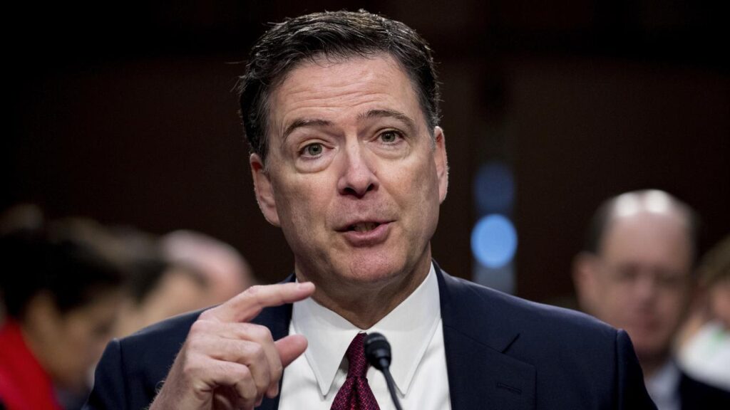 James Comey says his post of seashells showing the numbers “86 ‌47” had nothing to do with violence.
