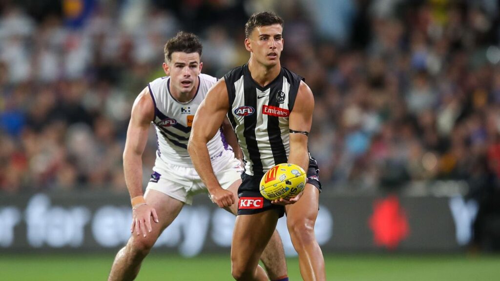 Magpies’ Nick Daicos wasn’t at his best in their loss to the Dockers at Adelaide Oval.
