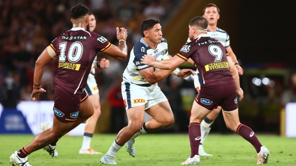 North Queensland lock Jason Taumalolo (c) was man of the match in the win over Brisbane.
