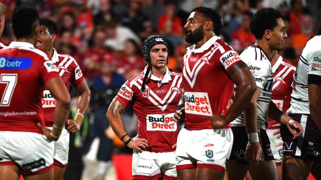 Dolphins players had hands on hips a lot in a dire display against Manly that exposed their flaws.

