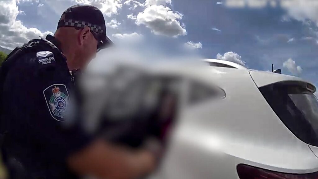 Three police officers were injured while trying to stop suspected car thieves in north Queensland.
