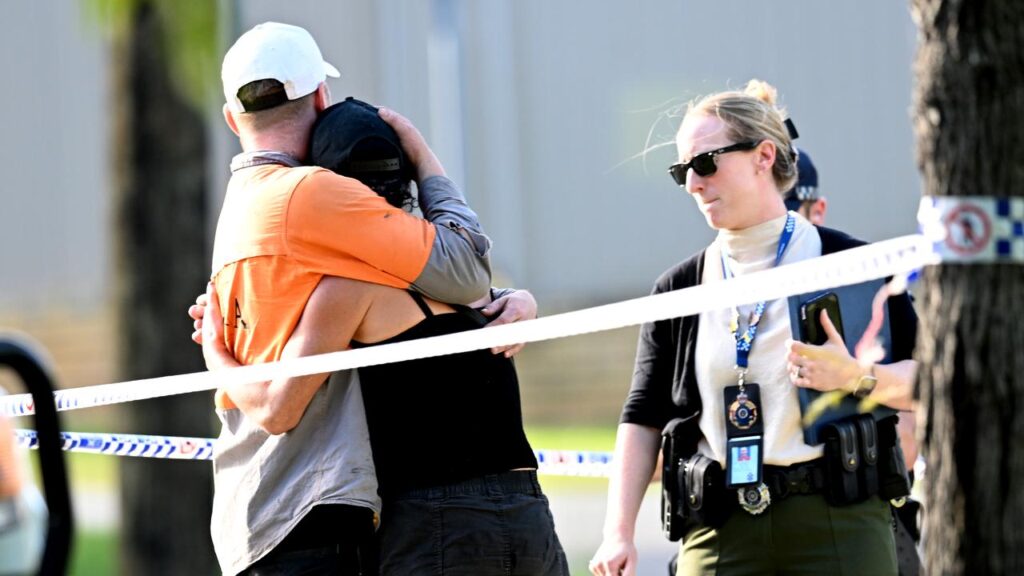 Police have shot a young man who was allegedly armed with a knife at a home in Brisbane’s north.
