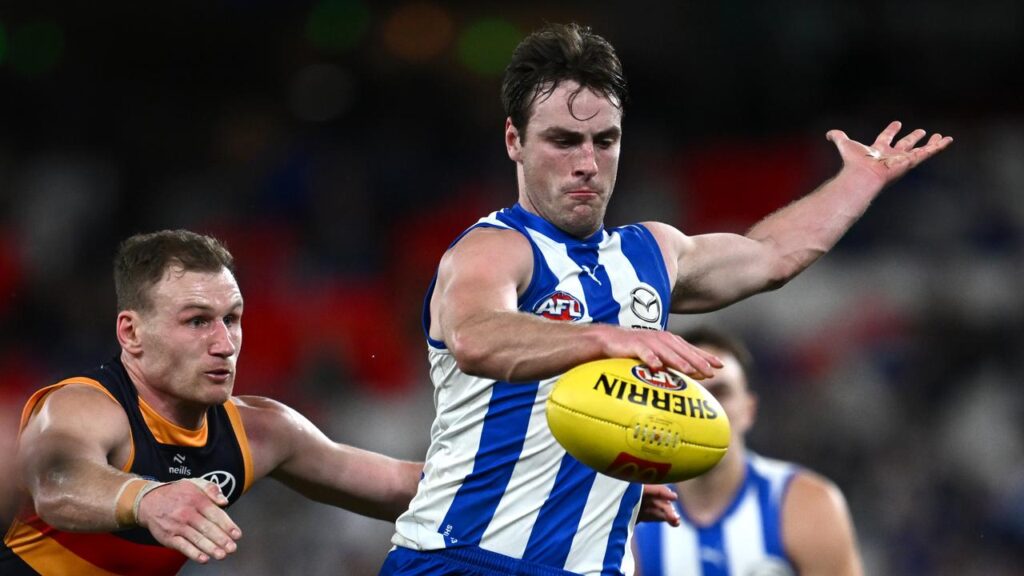 North Melbourne midfielder George Wardlaw is battling illness and is in doubt to face Geelong.
