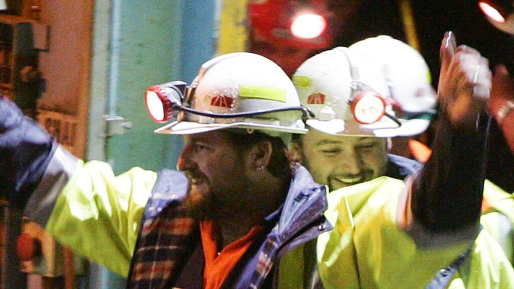 Todd Russell and Brant Webb emerged all smiles after spending two weeks trapped underground.

