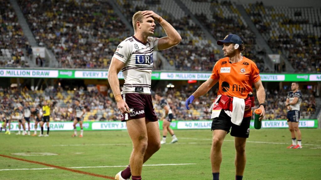 Manly’s Tom Trbojevic will spend up to two months on the sidelines with his latest injury.
