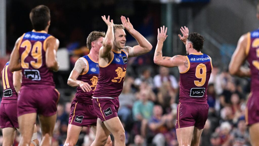 Offseason arrival Oscar Allen (c) made a strong impression for Brisbane as they beat Collingwood.
