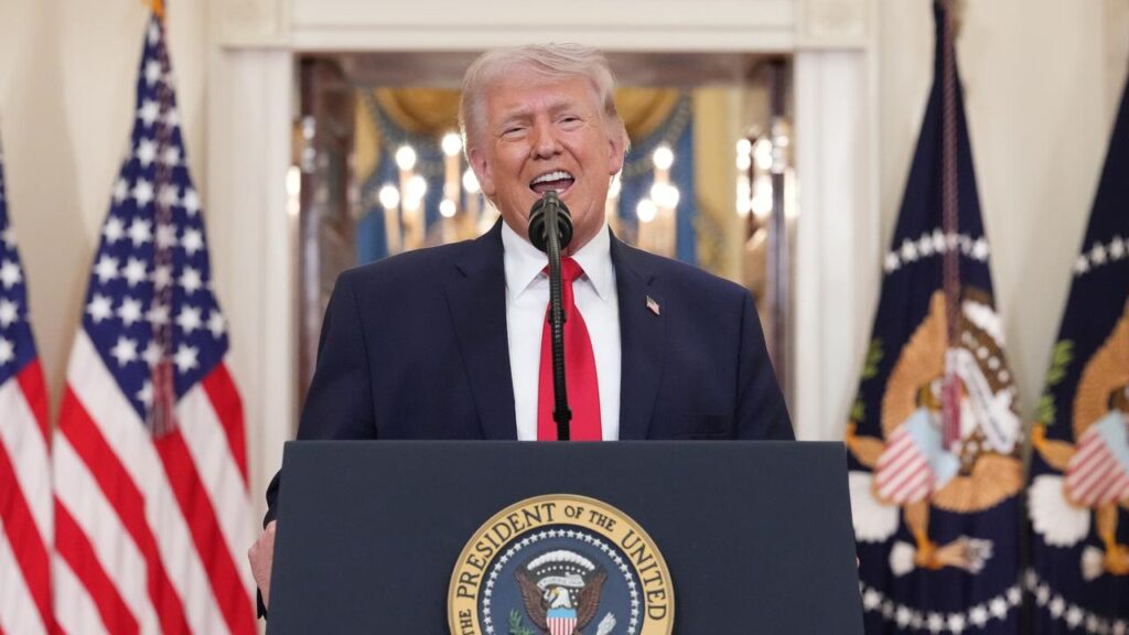 Donald Trump has urged other nations to “take care” of the Strait of Hormuz to secure oil supplies.
