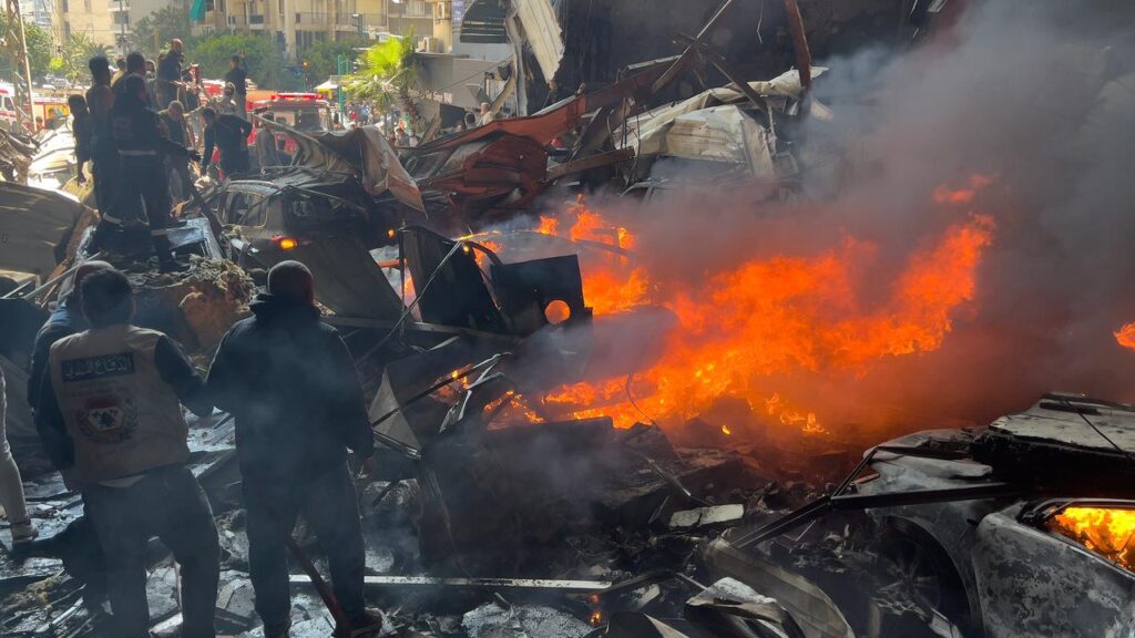 Lebanese officials say hundreds have been wounded following Israeli attacks on the capital Beirut.
