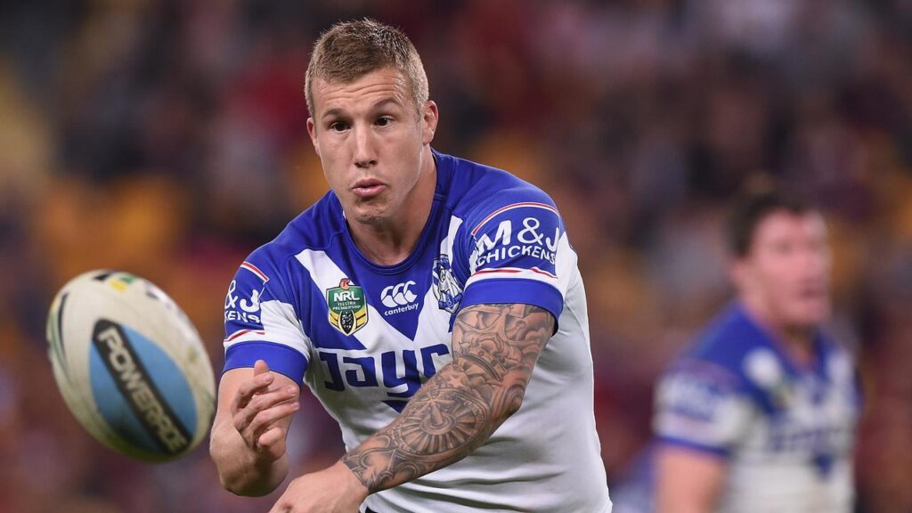 Trent Hodkinson, in his playing days for Canterbury here, has criticised the Bulldogs’ halves.
